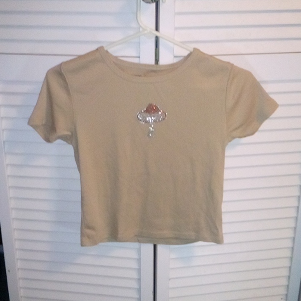 Mushroom Rhinestone T-Shirt
